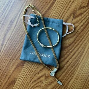 NEW Rocksbox Snake 🐍 Necklace and Bracelet Set